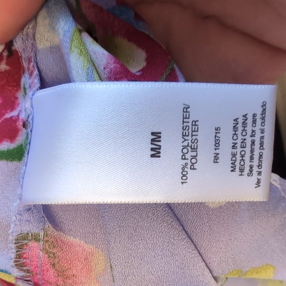 Valerie Stevens Floral Puff Sleeve Peasant Top - Picture 7 of 7